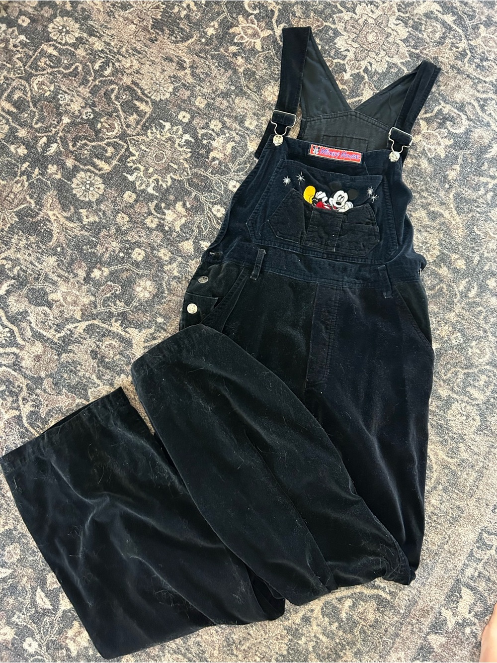 Vintage Black Mickey Mouse Overalls